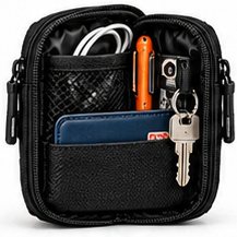 Utility Pod open with keys, cables and a wallet inside